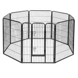 NNEDSZ 8 Panel Pet Dog Playpen Puppy Exercise Cage Enclosure Fence Play Pen 80x100cm