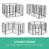 NNEDSZ 8 Panel Pet Dog Playpen Puppy Exercise Cage Enclosure Fence Play Pen 80x100cm