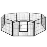 NNEDSZ 8 Panel Pet Dog Playpen Puppy Exercise Cage Enclosure Fence Play Pen 80x60cm