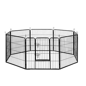 NNEDSZ 8 Panel Pet Dog Playpen Puppy Exercise Cage Enclosure Fence Play Pen 80x80cm