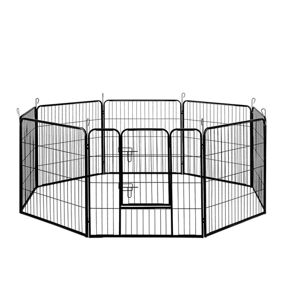 NNEDSZ 8 Panel Pet Dog Playpen Puppy Exercise Cage Enclosure Fence Play Pen 80x80cm