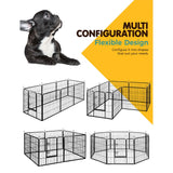 NNEDSZ 8 Panel Pet Dog Playpen Puppy Exercise Cage Enclosure Fence Play Pen 80x80cm