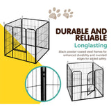 NNEDSZ 8 Panel Pet Dog Playpen Puppy Exercise Cage Enclosure Fence Play Pen 80x80cm