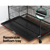 NNEDSZ 4 Level Rabbit Cage Bird Ferret Parrot Aviary Cat Hamster Castor 142cm