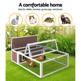 NNEDSZ Wooden Rabbit Hutch Chicken Coop Run Cage Habitat House Outdoor Large