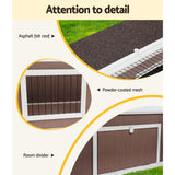 NNEDSZ Wooden Rabbit Hutch Chicken Coop Run Cage Habitat House Outdoor Large