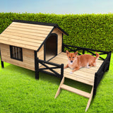 NNEDSZ Dog Kennel Kennels Outdoor Wooden Pet House Puppy Extra Large XXL Outside
