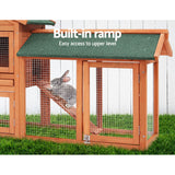 NNEDSZ Rabbit Hutch Hutches Large Metal Run Wooden Cage Chicken Coop Guinea Pig