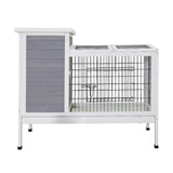 NNEDSZ Rabbit Hutch Chicken Coop Wooden Ferret Cage Habitat House Outdoor Large
