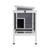 NNEDSZ Rabbit Hutch Chicken Coop Wooden Ferret Cage Habitat House Outdoor Large