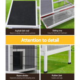 NNEDSZ Rabbit Hutch Chicken Coop Wooden Ferret Cage Habitat House Outdoor Large