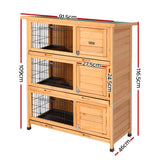 NNEDSZ Rabbit Hutch Hutches Large Metal Run Wooden Cage Waterproof Outdoor Pet House Chicken Coop Guinea Pig Ferret Chinchilla Hamster 91.5cm x 46cm x 116.5cm