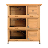 NNEDSZ Rabbit Hutch Hutches Large Metal Run Wooden Cage Waterproof Outdoor Pet House Chicken Coop Guinea Pig Ferret Chinchilla Hamster 91.5cm x 46cm x 116.5cm