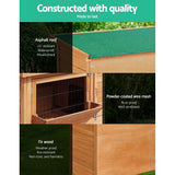 NNEDSZ 86cm Tall Wooden Pet Coop