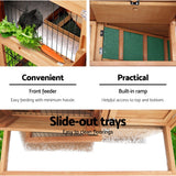 NNEDSZ 86cm Tall Wooden Pet Coop