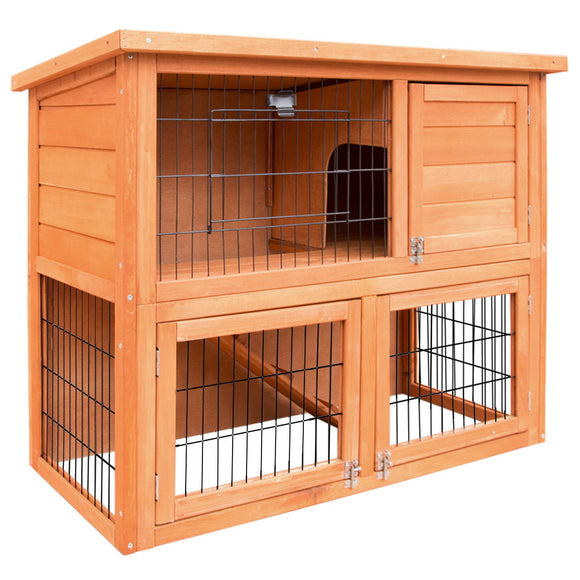 NNEDSZ Rabbit Hutch Hutches Large Metal Run Wooden Cage Chicken Coop Guinea Pig