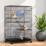 NNEDSZ Rabbit Cage Indoor Hutch Guinea Pig Bunny Ferret Hamster Pet Cage Outdoor