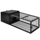 NNEDSZ Rabbit Cage Hutch Cages Indoor Outdoor Hamster Enclosure Pet Metal Carrier 122CM Length
