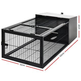 NNEDSZ Rabbit Cage Hutch Cages Indoor Outdoor Hamster Enclosure Pet Metal Carrier 122CM Length