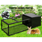 NNEDSZ Rabbit Cage Hutch Cages Indoor Outdoor Hamster Enclosure Pet Metal Carrier 122CM Length