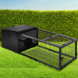 NNEDSZ Rabbit Cage Hutch Cages Indoor Outdoor Hamster Enclosure Pet Metal Carrier 122CM Length