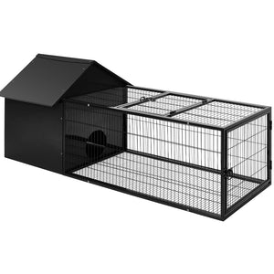 NNEDSZ Rabbit Cage Hutch Cages Indoor Outdoor Hamster Enclosure Pet Metal Carrier 162CM Length