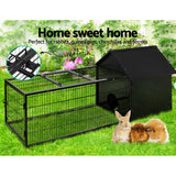 NNEDSZ Rabbit Cage Hutch Cages Indoor Outdoor Hamster Enclosure Pet Metal Carrier 162CM Length