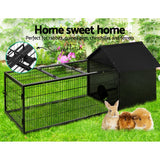 NNEDSZ Rabbit Cage Hutch Cages Indoor Outdoor Hamster Enclosure Pet Metal Carrier 162CM Length