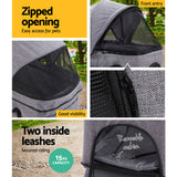 NNEDSZ Pet Stroller Dog Carrier Foldable Pram 3 IN 1 Middle Size Grey