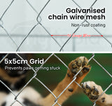 NNEMB 3x3m Outdoor Chain Wire Dog Enclosure Kennel with Shade Cover for Dog-Puppy Silver