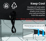 NNEMB 4.5x1.5m Outdoor Chain Wire Dog Enclosure Kennel with Shade Cover