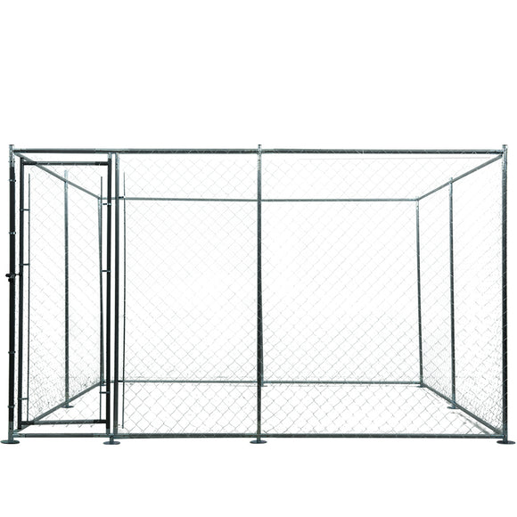NNEMB 3x3m or 4.5x1.5m Outdoor Chain Wire Dog Enclosure Kennel