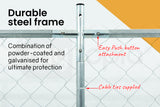 NNEMB 3x3m or 4.5x1.5m Outdoor Chain Wire Dog Enclosure Kennel