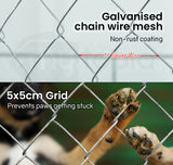 NNEMB 4x4x1.8m Outdoor Chain Wire Dog Enclosure Kennel with Shade Cover