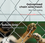 NNEMB 4x4x1.8m Outdoor Chain Wire Dog Enclosure Kennel