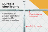 NNEMB 4x4x1.8m Outdoor Chain Wire Dog Enclosure Kennel
