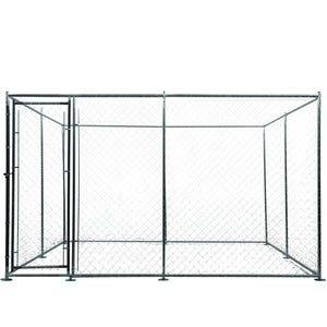 NNEMB 4x4x1.8m Outdoor Chain Wire Dog Enclosure Kennel