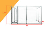 NNEMB 4x4x1.8m Outdoor Chain Wire Dog Enclosure Kennel
