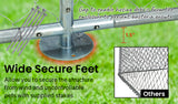 NNEMB 4x4x1.8m Outdoor Chain Wire Dog Enclosure Kennel