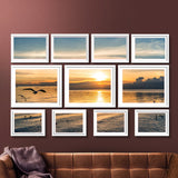 NNEDSZ 11 Photo Frame Wall Set Collage Picture Frames Home Decor Present Gift White