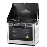 NNEDSZ 3 Burner Portable Oven - Silver & Black
