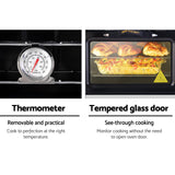 NNEDSZ 3 Burner Portable Oven - Silver & Black