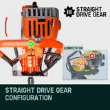 NNEMB Post Hole Digger 75CC Posthole Earth Auger Fence Borer Petrol Drill Bit