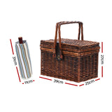 NNEDSZ 4 Person Picnic Basket Set Folding Outdoor Insulated Liquor bag