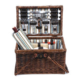 NNEDSZ 4 Person Picnic Basket Set Folding Outdoor Insulated Liquor bag
