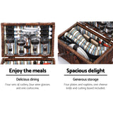 NNEDSZ 4 Person Picnic Basket Set Folding Outdoor Insulated Liquor bag