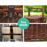 NNEDSZ 4 Person Picnic Basket Set Folding Outdoor Insulated Liquor bag