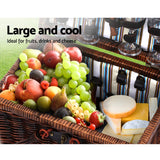 NNEDSZ 4 Person Picnic Basket Set Folding Outdoor Insulated Liquor bag