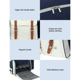 NNEDSZ Picnic Basket Backpack Set Cooler Bag 4 Person Outdoor Liquor Blue