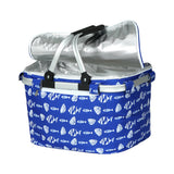 NNEDSZ Large Folding Picnic Bag Basket Hamper Camping Hiking Insulated Lunch Cooler